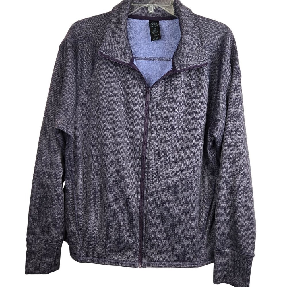 Womens Sporty Outdoor Runners Rain‎ Wind Breaker Sweater Jacket Champion XL Grey